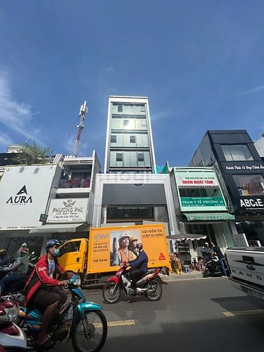 Cho Thuê Tòa Nhà Mới Xây Mặt Tiền Tô Hiến Thành Q10 DT 8x18m Hầm 6 Lầu