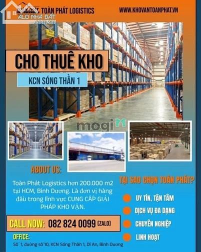 Cho thuê kho phù hợp để hạt nhựa, phân bón, thức ăn gia xúc