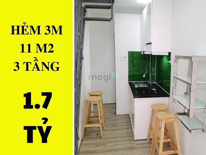 ✔️  Nhà 1.7 tỷ Phó Đức Chính P.1 Bình Thạnh - 11m2 - 3 tầng.