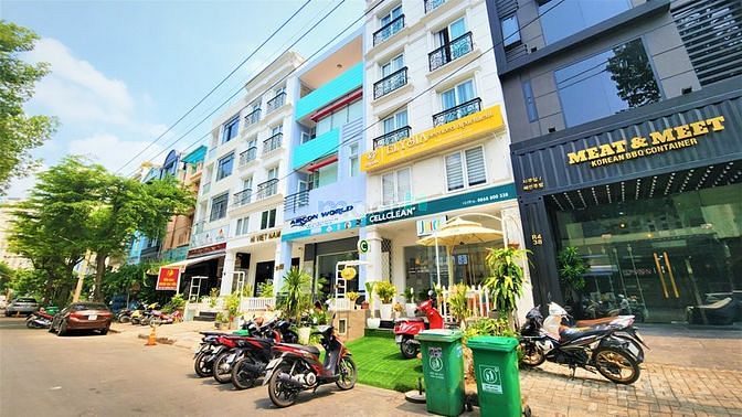 nhà phố hưng gia có thang máy chỉ 59tr đường lê văn thiêm, quận 7