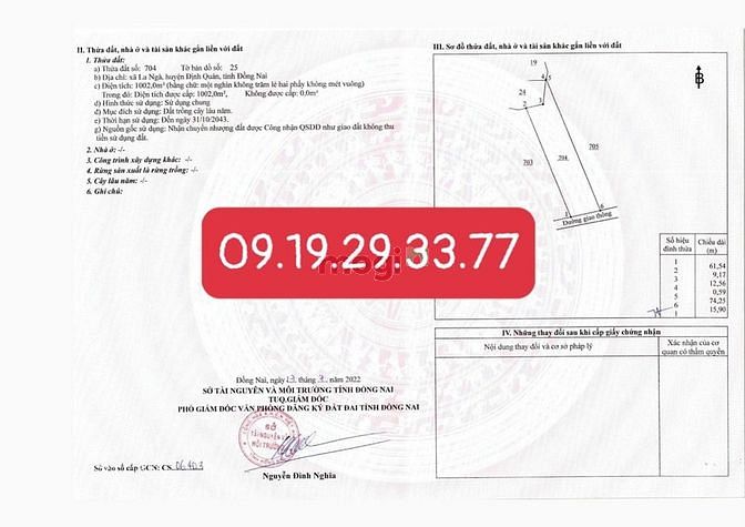 Bán mảnh vườn tâm huyết ngay Ủy ban nhân dâ xã La Ngà cách QL20 700m