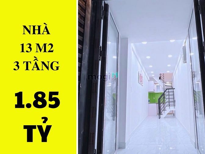 ✔️  Bán nhà ngay Ngã Tư Hàng Xanh Bình Thạnh - 13m2 - 3 tầng - 1.85 tỷ