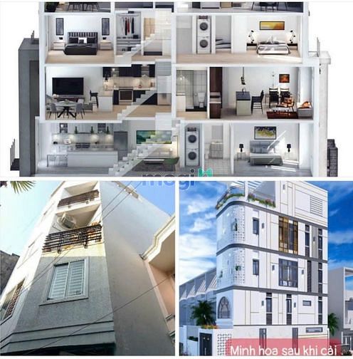 CHDV 5 tầng 55m2 - 8PN + 8WC - Dòng tiền 30tr/th - Bùi Đình TúP12