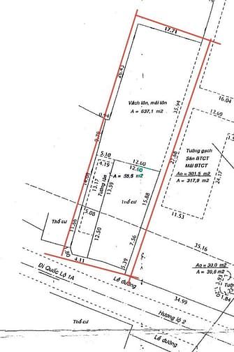 Bán kho xưởng đường Hương Lộ 2, 1100m² ( 16m x 54m ), sẵn kết cấu kho