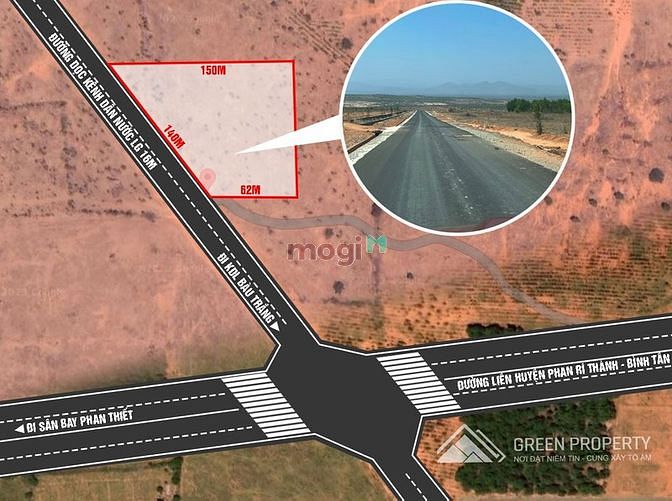 Đất có 140m mặt tiền đường nhựa xã Hòa Thắng khu du lịch Bàu Trắng