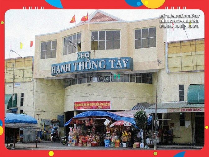 QGV. Bán nhà trong Chợ HẠNH THÔNG TÂY. Khu phân lô, 99m2, 4T, đường 8M