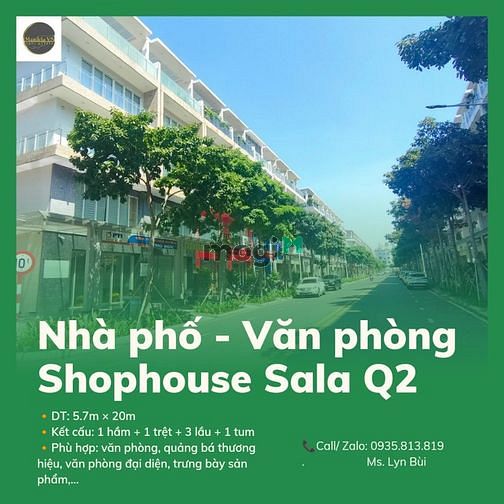 Cho thuê nhà phố thô set up theo nhu cầu tại KĐT Sala Q2 giá 70 tr/th