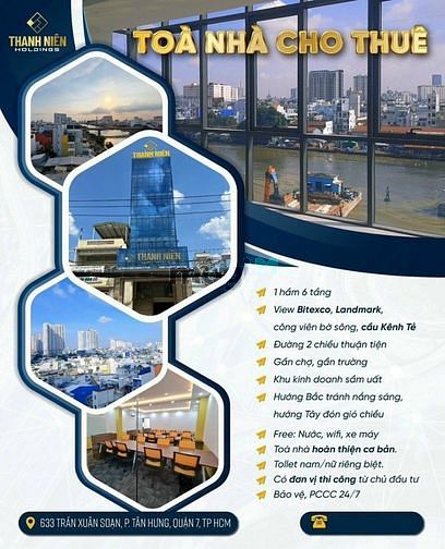 Cho thuê VP lầu 2,3,5 ( có thang máy) tại Q.7 ƯU ĐÃI ĐB TRONG 6 THÁNG