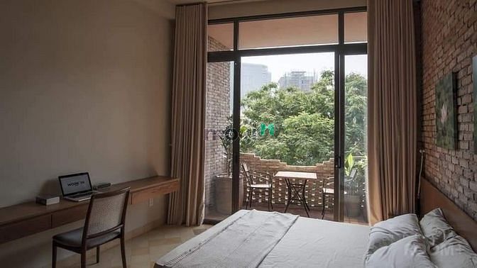 Chiếc phòng full nội thất, ban công cực chill. Thiết kế siêu đẹp