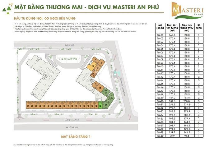 Shophouse Masteri An Phú DT 182m2 T3L giá 36,5 tỷ đaang cho thuê 10000