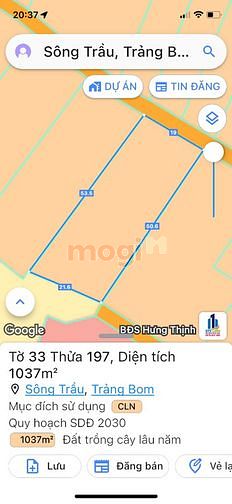 cần bán 1 sào đất CLN sông trầu, trảng bom, đồng nai.