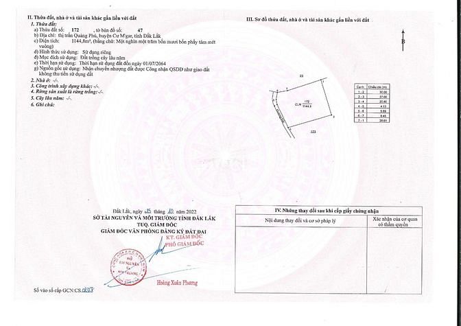 Mình chính chủ bán hơn 1 sào đất tại Quảng Phú gần TL8