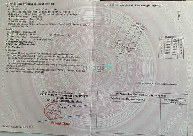 Bán đất thổ cư Hẻm đường 30, Bình Trưng Tây Quận 2 dt lớn ? Giá TL