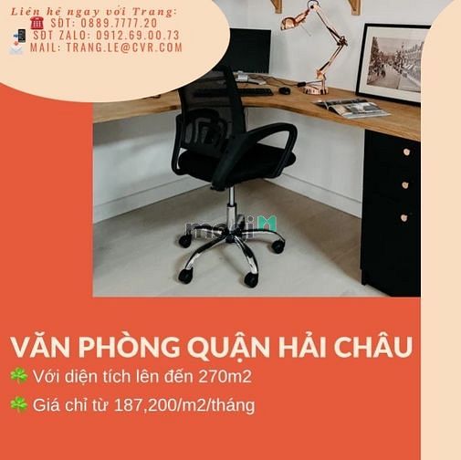 Tổng hợp văn phòng cho thuê Quận Hải Châu, DT lên đến 270m2