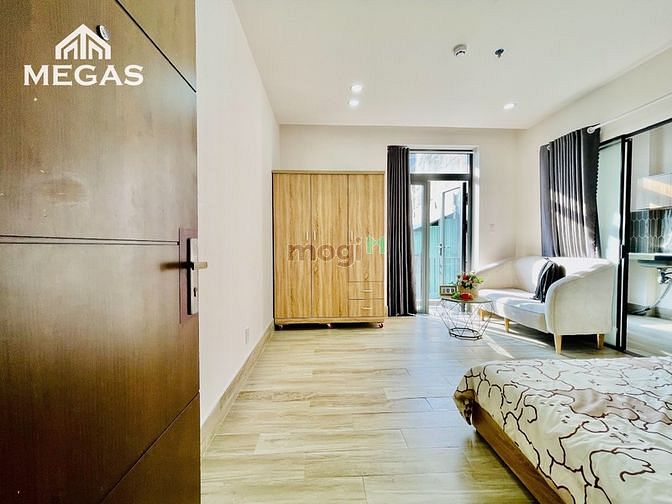 Căn hộ 1 phòng ngủ full nội thất- Ngay hành xanh - Bancol lớn