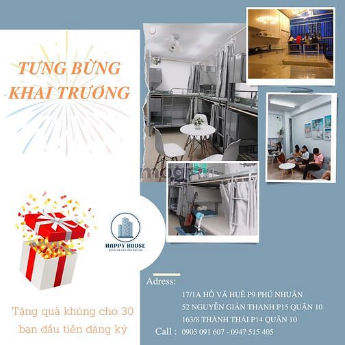 ký túc xá phú nhuận, đủ tiện nghi