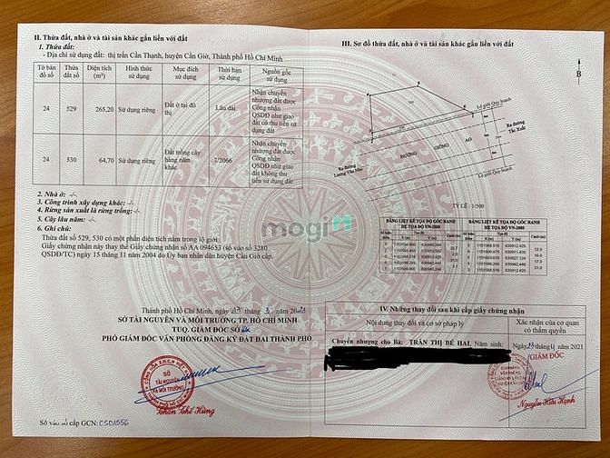 Tôi cần bán miếng đất thổ cư lớn mặt tiền đường giồng ao Cần Giờ