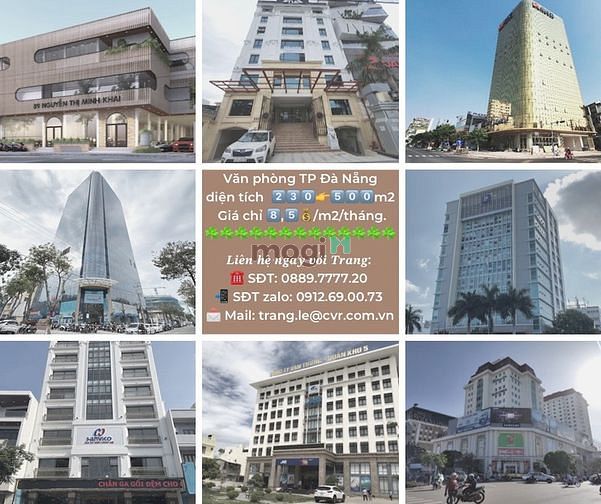 Tổng hợp văn phòng TP Đà Nẵng_DT 230->500m2_Giá từ 8$/m2