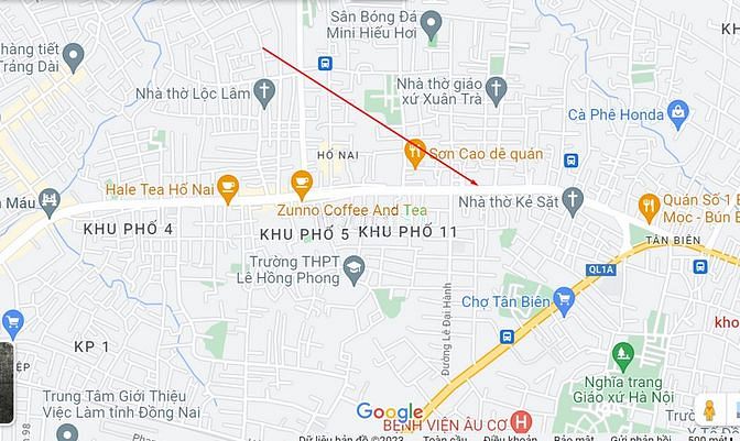 Mặt tiền đường nguyễn ái quốc ngang 11m dài 50m cho thuê dài hạn