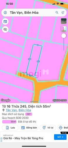 Bán Lô Đất Giá Đầu Tư Phường Tân Vạn Giá Chỉ: 1Tỷ 350Triệu