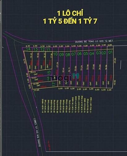 Xả 17 Lô Đất có 1,5tỷ Mặt Tiền Nguyễn Thị Tấm Phước Thạnh Củ Chi TPHCM