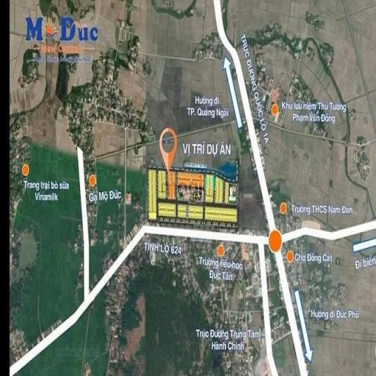 Kdc Nam Khang bắc TT Mộ Đức, Quảng Ngãi chỉ còn 688tr/lô
