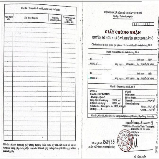 Bán Biệt Thự 230/ Pasteur, Quận 3. DT 589m2(24x28m) 2 Tầng. Giá 150 tỷ