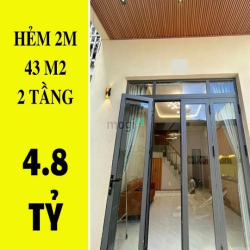 ✔️  Nhà Huỳnh Đình Hai P.24 Bình Thạnh,có 3 Phòng- 43m2 -2 tầng-4.8 tỷ