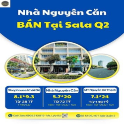 Bán Nhà Phố Sala Q2, hầm trệt 3 lầu thượng, 5.7m*20m, 72 tỷ