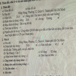 Bán nhà hẻm Hồng Bàng, 21m2, 1 lầu, nhà mới, nhỉnh 2 tỷ!