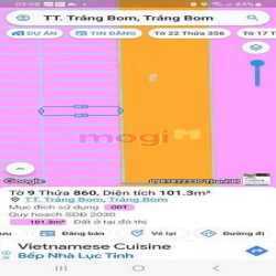 Bán lô đất thổ cư, Mặt Tiền đường Lê Lợi, thị trấn Trảng Bom