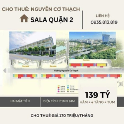 Bán nhà phố hoàn thiện mặt tiền Nguyễn Cơ Thạch, 7.1*24, 139 tỷ có TL