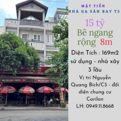 Mặt tiền ngay Nguyễn Quang Bích giao C3. DT: 8x8 Nhà 3 lầu, giá 15 tỷ