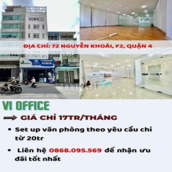 Cho thuê văn phòng trung tâm Quận 4