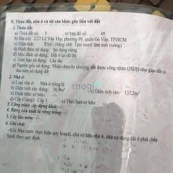 Bán nhà rộng khu Biệt thự Làng Hoa (5x17) 152/2/14 Nguyễn Văn Khối P9