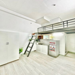 Ban công Studio, Duplex full nội thất tối đa 4 người, gần Đầm Sen, VHU