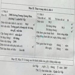Bán nhà mặt tiền đường đẹp 288 DƯƠNG QUẢNG HÀM P5 Gò Vấp