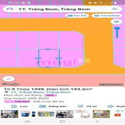 Bán 193m thổ cư, thị trấn Trảng Bom, tỉnh Đồng Nai