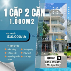 Cho thuê cặp nguyên căn thông 1000m2 tại KĐT Sala, TP. Thủ Đức