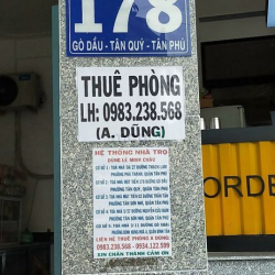 Cho thuê Phòng trọ mới xây mặt tiền Gò Dầu, Tân Phú, có thang máy