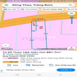 Bán 1000m full hồng, có 100m thổ cư, xã Sông Thao, huyện Trảng Bom