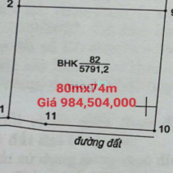 Chính chủ bán 5791m2 đất vườn hoà thắng vuông mặt tiền 80m chỉ 985tr