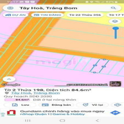 Bán 84m thổ cư, xã Tây Hòa, huyện Trảng Bom, tỉnh Đồng Nai