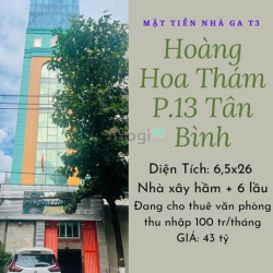 Bán toà nhà hầm + 6 lầu Hoàng Hoa Thám. DT: 6x26 Ngay nhà ga T3 (41TỶ)