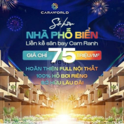 Nhà phố biển Caraworld,sát cạnh SB Cam Ranh,Khánh Hòa,SHLD