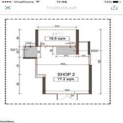 Bán shophouse căn hộ Krista Quận 2, dt 6mx15m = 97m, HĐ thuê 25tr/thán