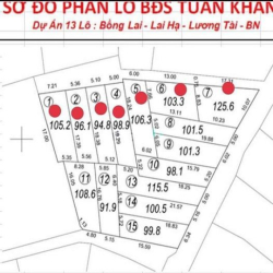 Lô góc 2 mặt tiền, đường thông rộng, Lai Hạ, Lương Tài, Bắc Ninh