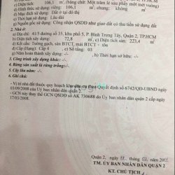 Chủ gửi bán nhà hẻm đường 35, phường Bình Trưng Tây Q2 Dt đất 106m2