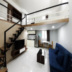 Căn hộ gác cao full nội thất quận 7 hướng về trung tâm