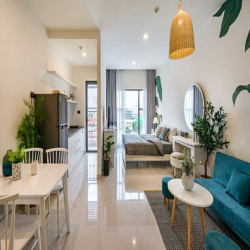 Cho thuê officetel Saigon Royal Quận 4, view đẹp giá 12 triệu, 43m2